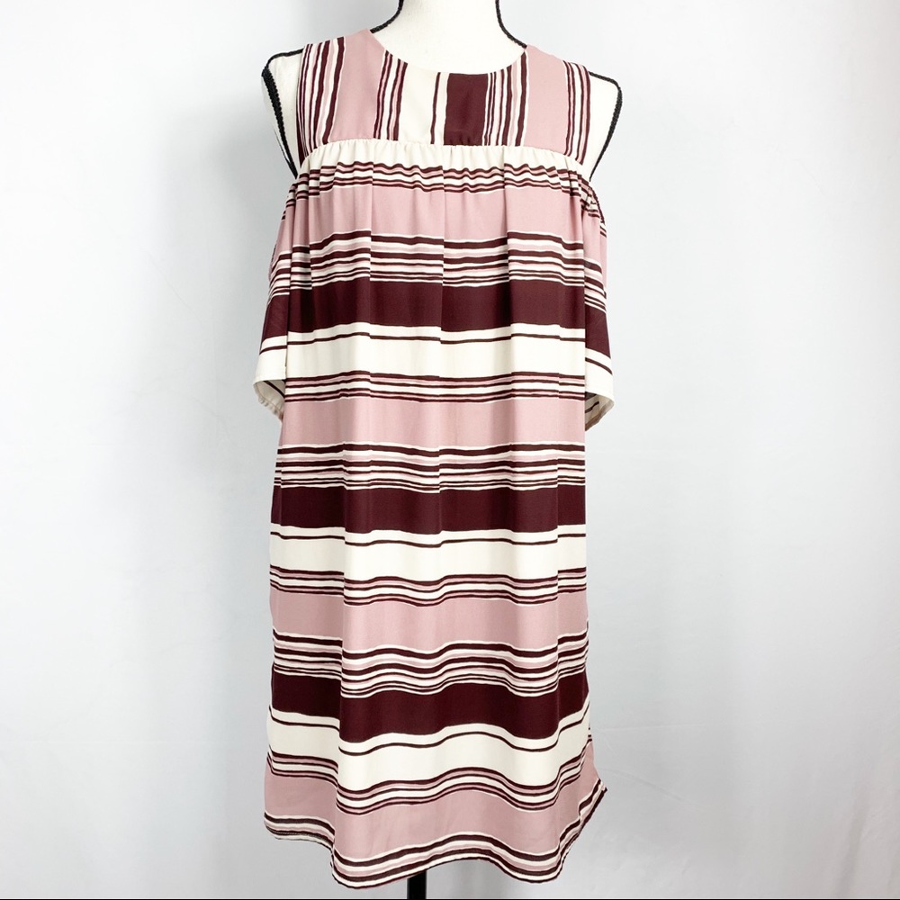 Blue Rain Cold Shoulder Dress